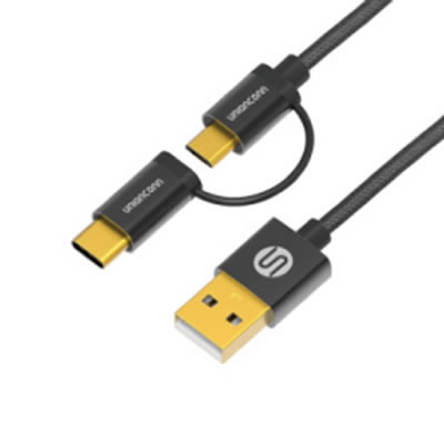2 in 1 Nylon Micro TYPE C Cable